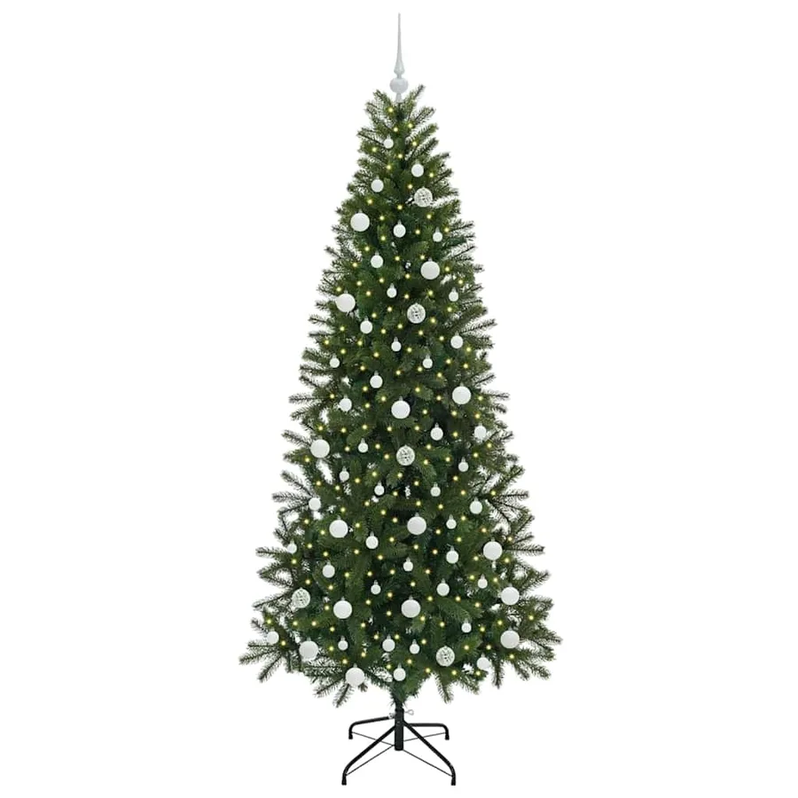 Sapin de Noël artificiel avec 300 LED Vert 210 cm PE et PVC - 3