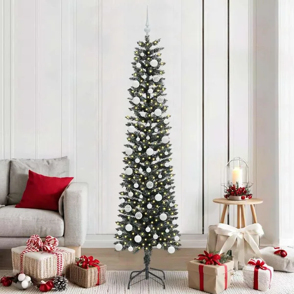 Sapin de Noël artificiel Vert 210 cm PVC, plastique et acier