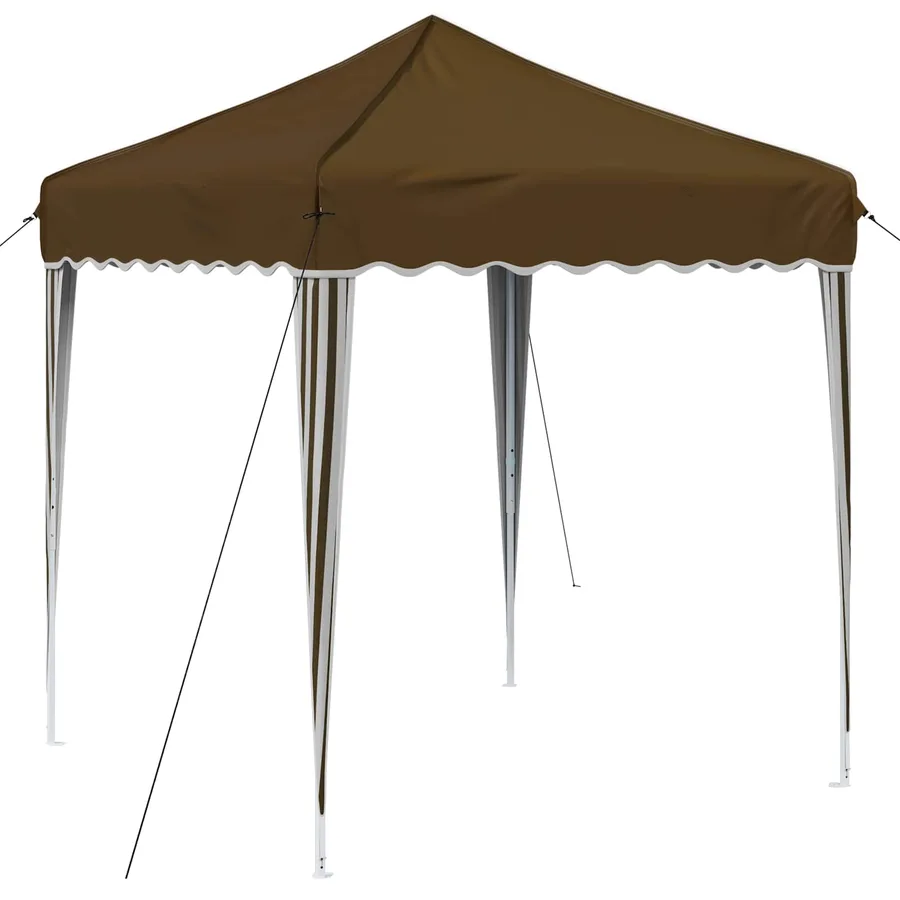 Tente de fête pop-up 195 x 195 x 245 cm Taupe Tissu Oxford - 2