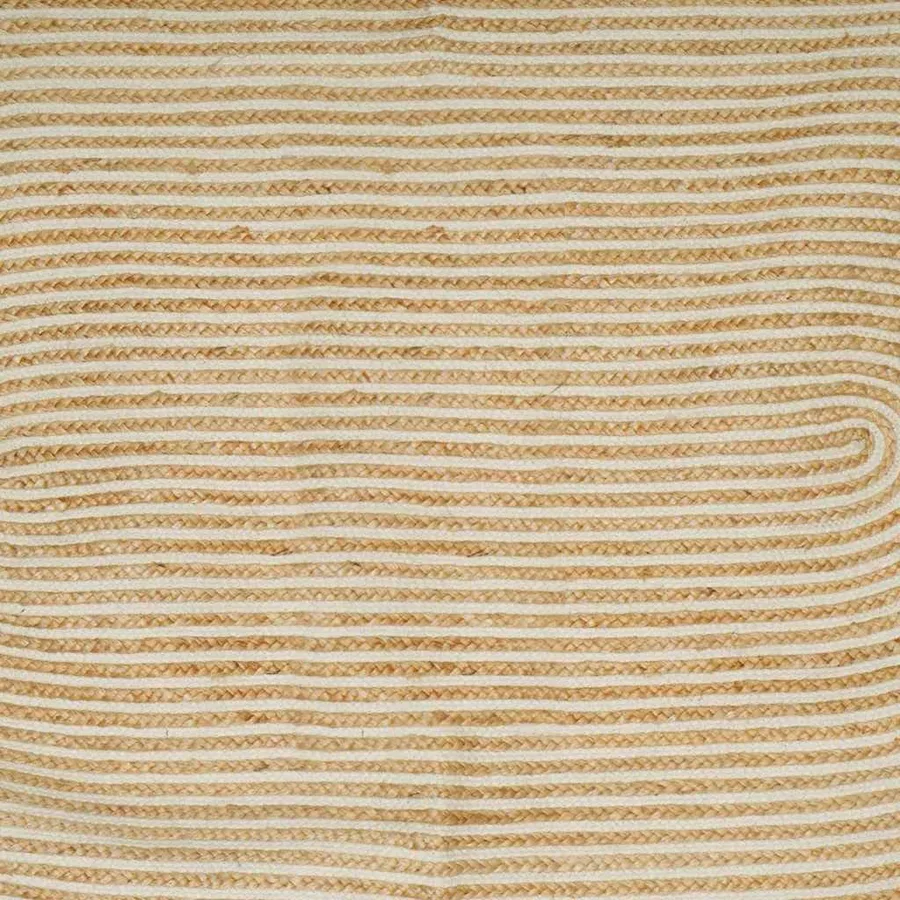 Tapis de surface Naturel et Blanc 152 x 245 cm Jute - 5