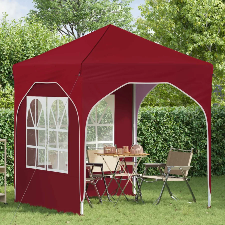 Tente de fête pop-up 192 x 192 x 245 cm Bordeaux - 3