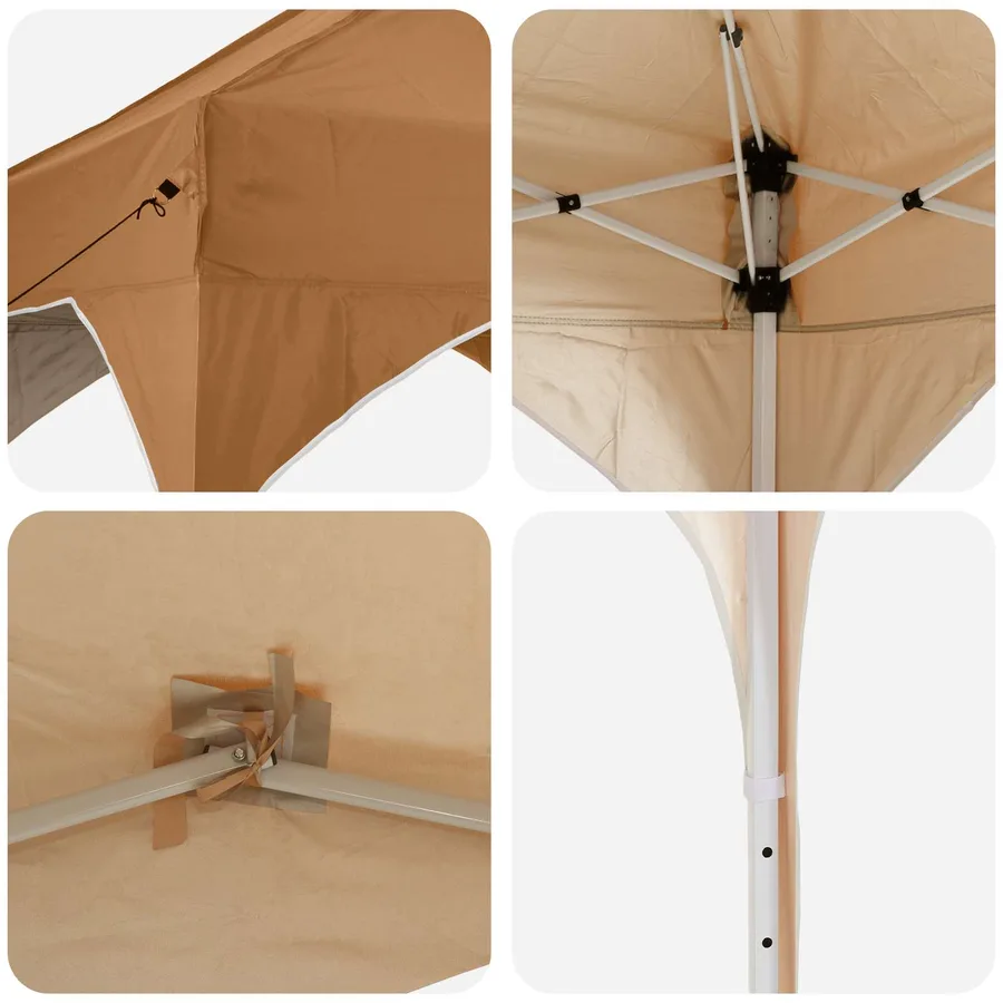 Tente de fête pop-up 290 x 290 x 245 cm Beige - 9