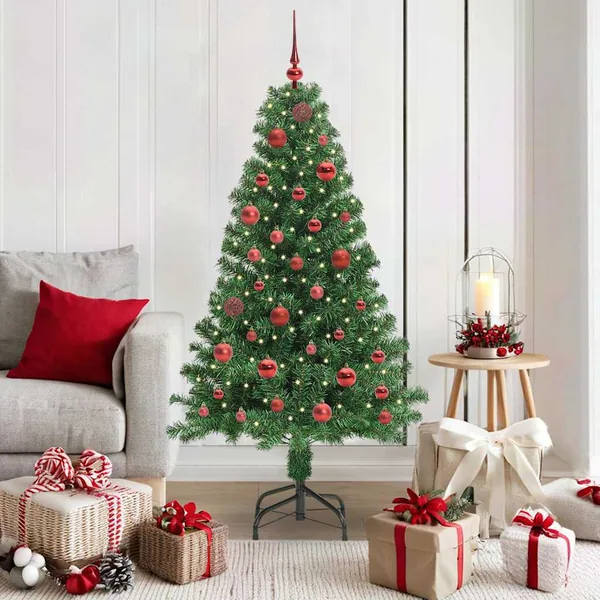 Sapin de Noël artificiel Vert 150 cm PVC, Acier et Plastique