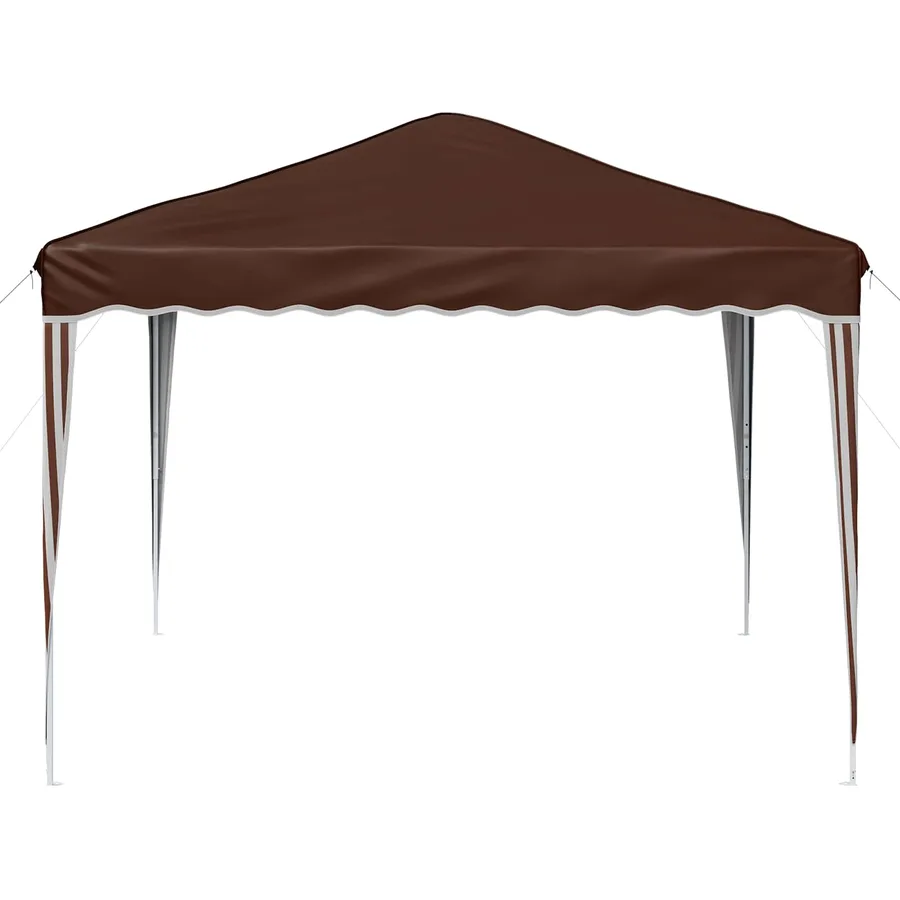 Tente de fête pop-up 288 x 288 x 245 cm Marron Tissu Oxford - 6