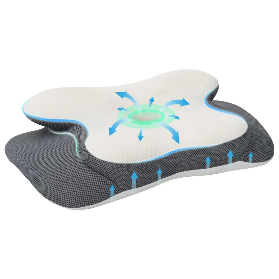 Coussin cervical Blanc Mousse à mémoire de forme - 2