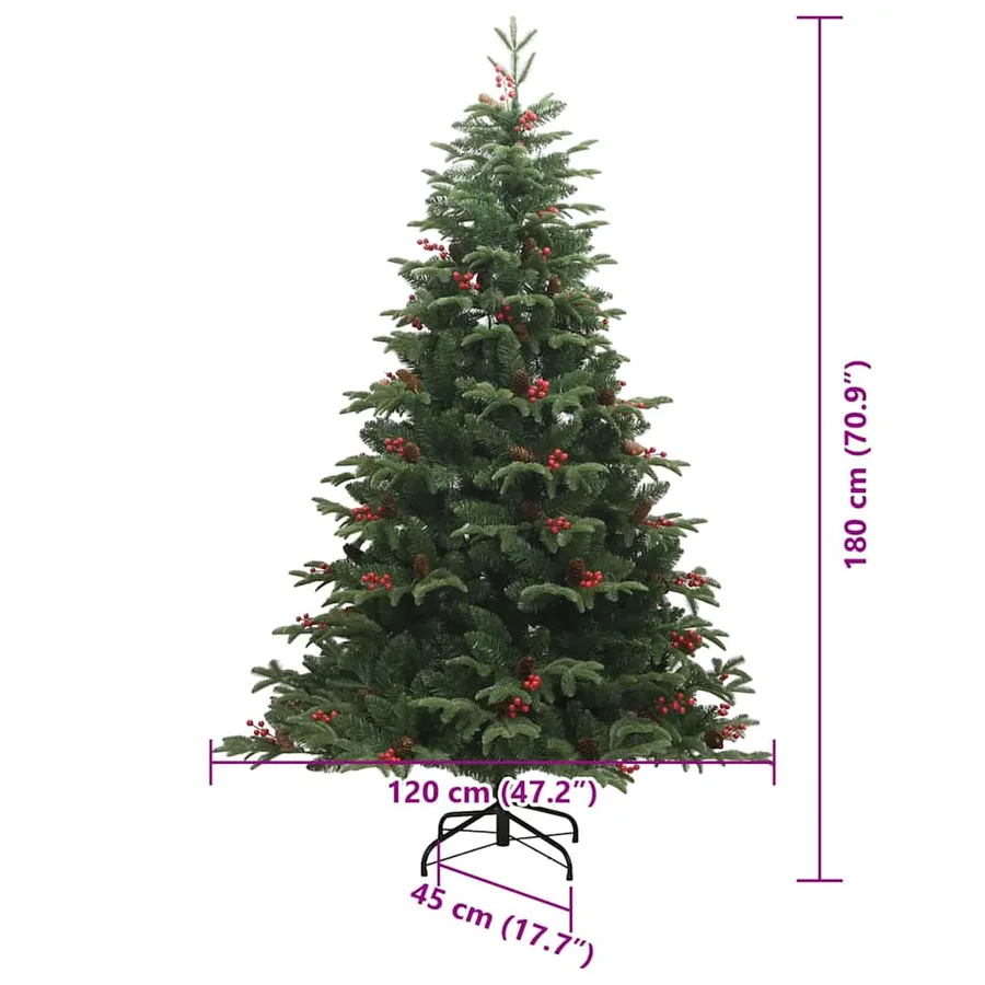 Sapin de Noël artificiel Vert 180 cm PVC, métal et plastique - 17