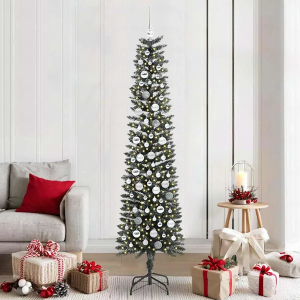 Sapin de Noël artificiel Vert 210 cm PVC, plastique et acier