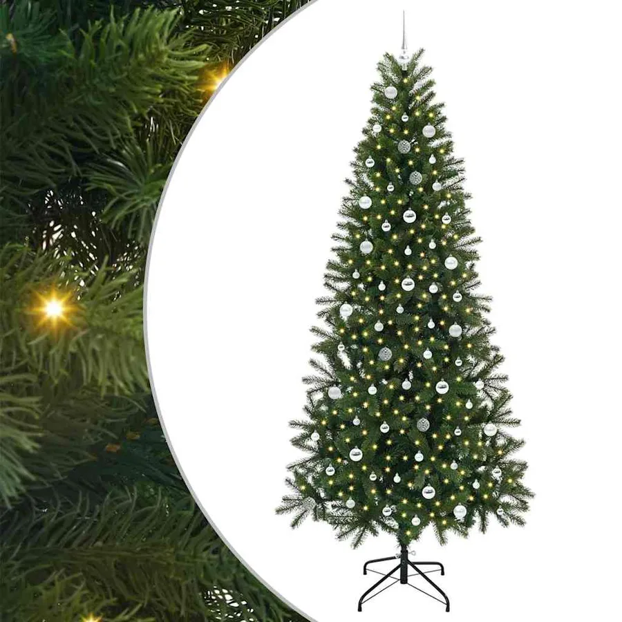 Sapin de Noël artificiel avec 300 LED Vert 240 cm PE et PVC - 2