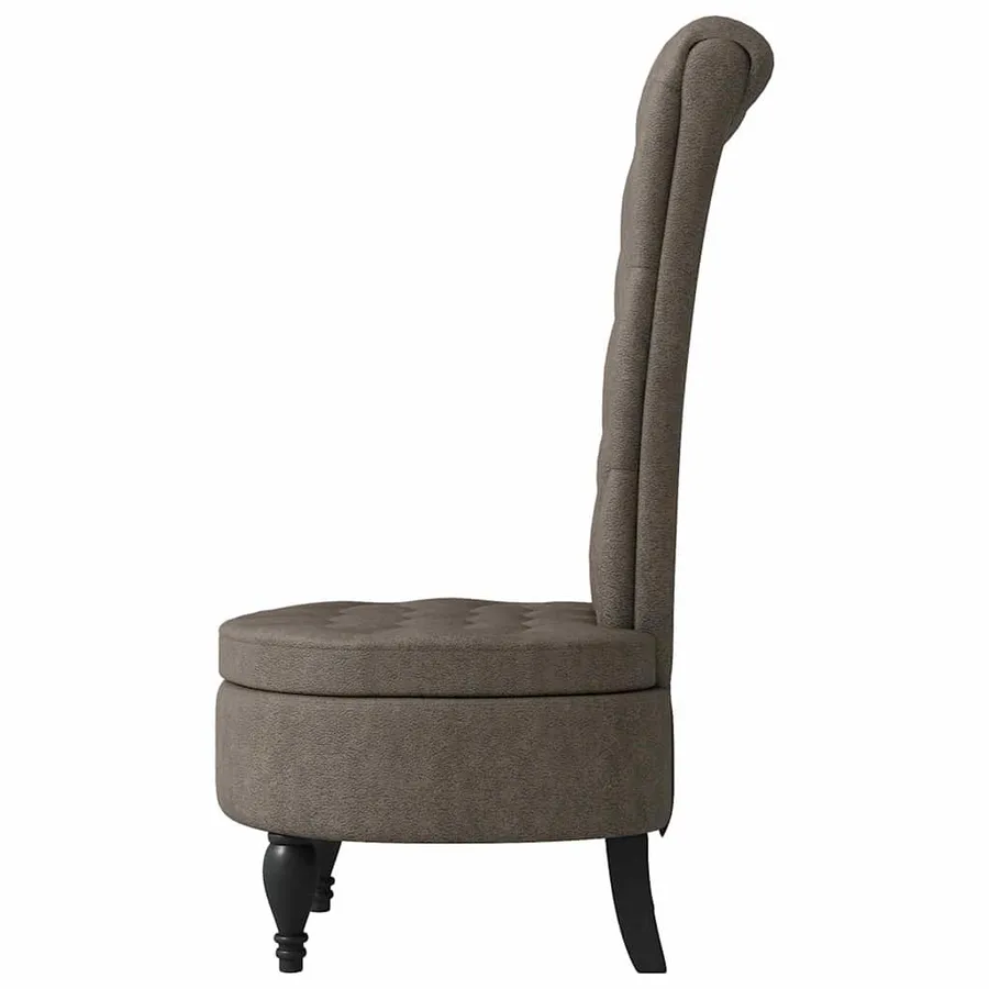 Fauteuil à pantoufle Gris foncé 56,5 x 70 x 110 cm Simili daim - 5