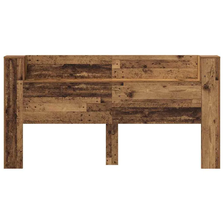 Tête de lit de rangement avec LED Bois ancien Bois d'ingénierie - 6
