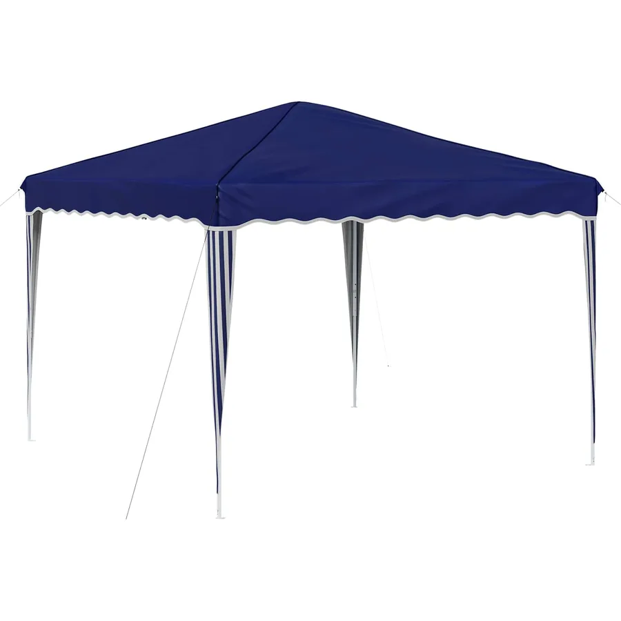 Tente de fête pop-up 288 x 288 x 245 cm Bleu Tissu Oxford - 2
