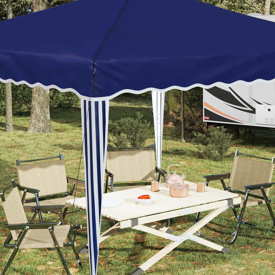 Tente de fête pop-up 288 x 288 x 245 cm Bleu Tissu Oxford - 4