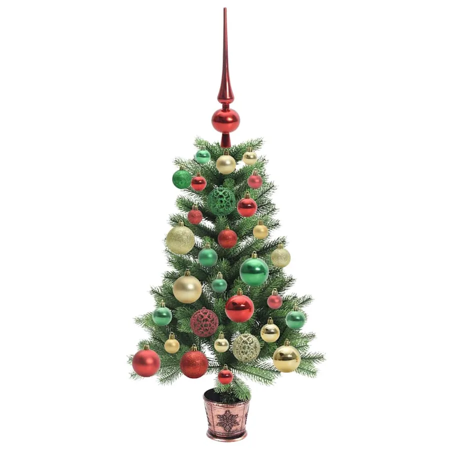 Sapin de Noël avec 150 LED avec support Vert 65 cm PE - 6