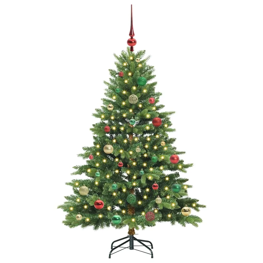 Sapin de Noël artificiel avec 150 LED Vert 150 cm PE et PVC - 3