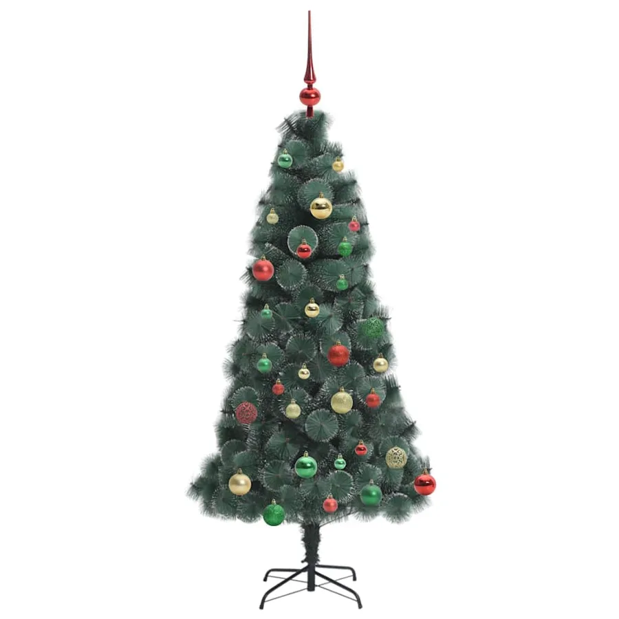 Sapin de Noël artificiel pré-éclairé avec ensemble de boules - 6