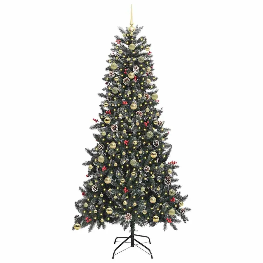 Sapin de Noël artificiel Vert 240 cm PVC, plastique et acier - 3