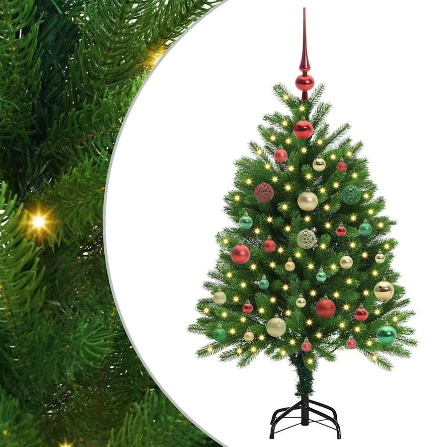 Sapin de Noël avec 150 LED avec support Vert 120 cm PE - 2