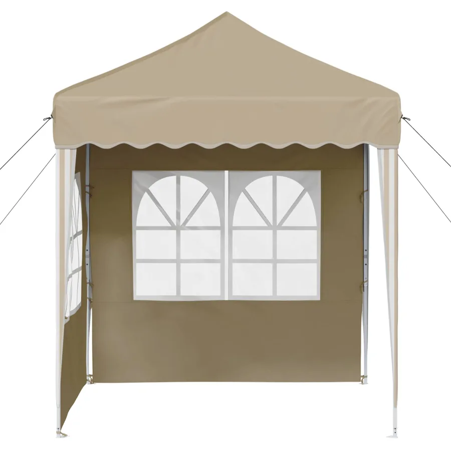 Tente de fête pop-up 195 x 195 x 245 cm Crème Tissu Oxford - 6