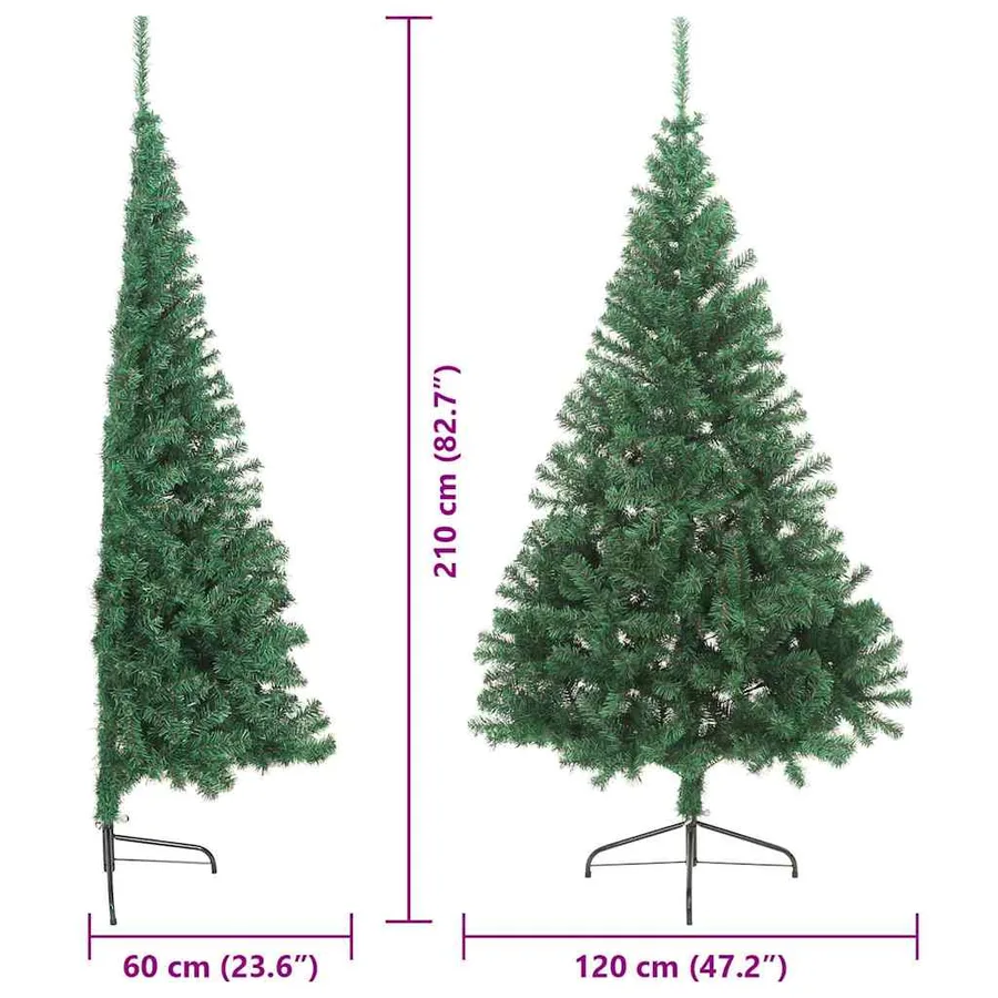 Sapin de Noël artificiel pré-éclairé Vert 210 cm PVC - 16