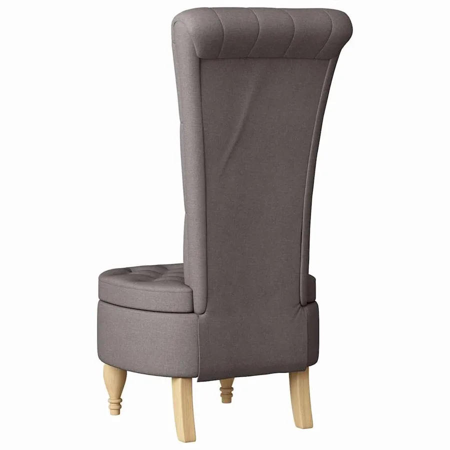 Fauteuil à pantoufle Taupe 56,5 x 70 x 110 cm tissu - 6