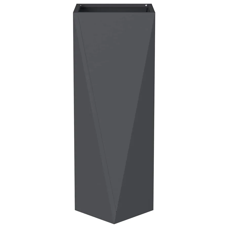 Jardinière 2 pc Anthracite 30 x 30 x 75 cm Acier - 6
