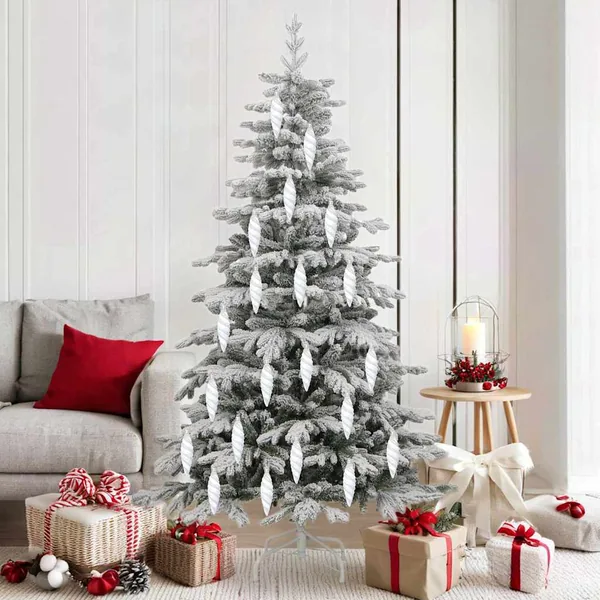 Boule en forme de spirale de Noël 40 pcs Blanc Plastique