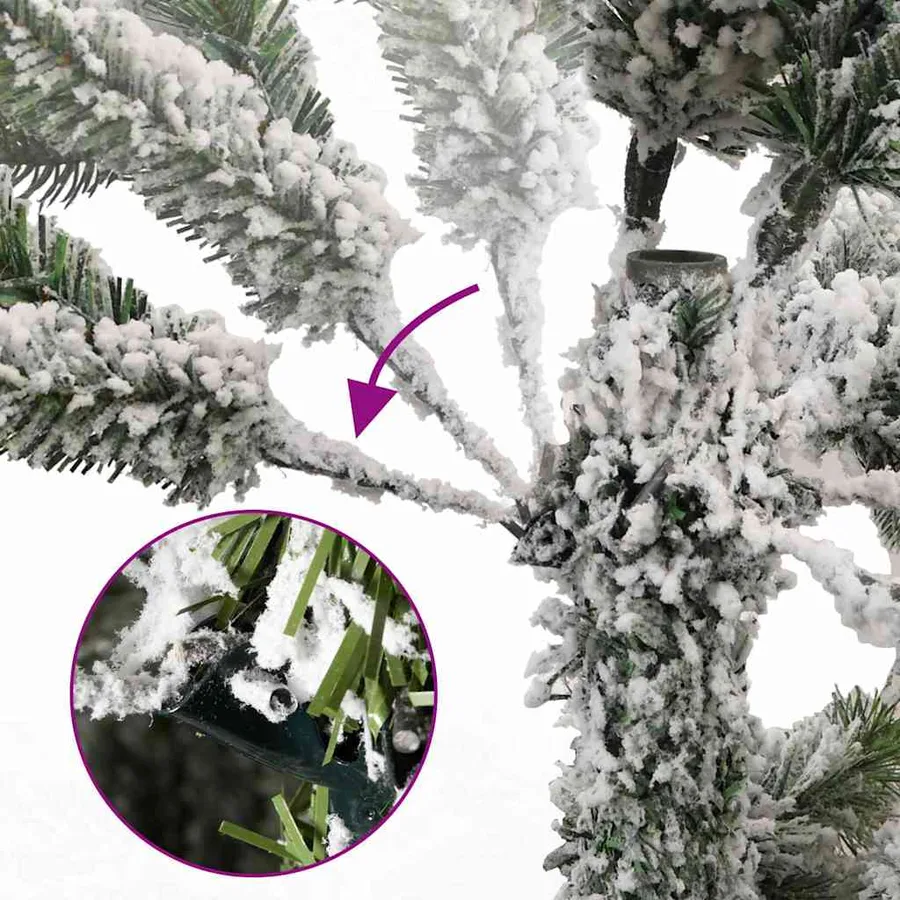 Sapin de Noël artificiel Vert et blanc 270 cm PVC et métal - 14