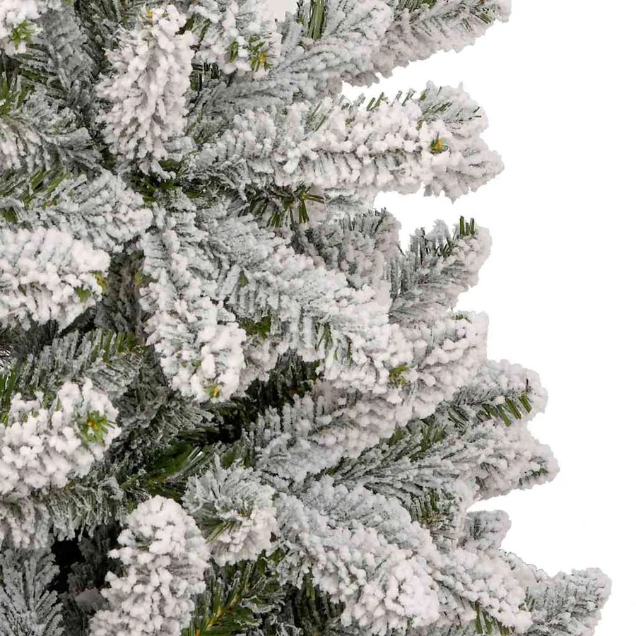 Sapin de Noël artificiel Vert et blanc 270 cm PVC et métal - 9