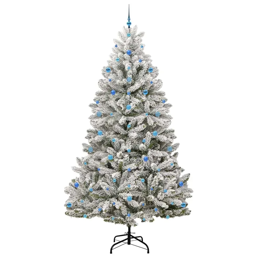Sapin de Noël artificiel Vert et blanc 270 cm PVC et métal - 4
