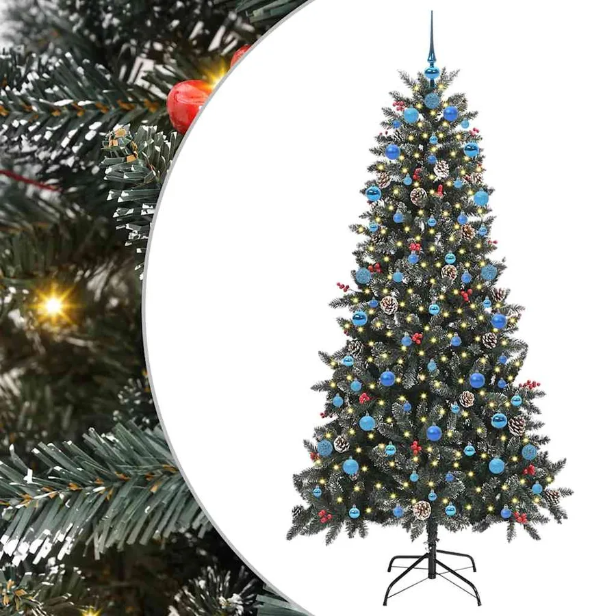 Sapin de Noël artificiel Vert 210 cm PVC, plastique et acier - 2
