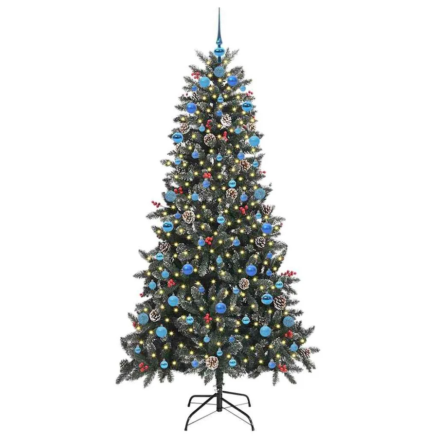 Sapin de Noël artificiel Vert 210 cm PVC, plastique et acier - 3