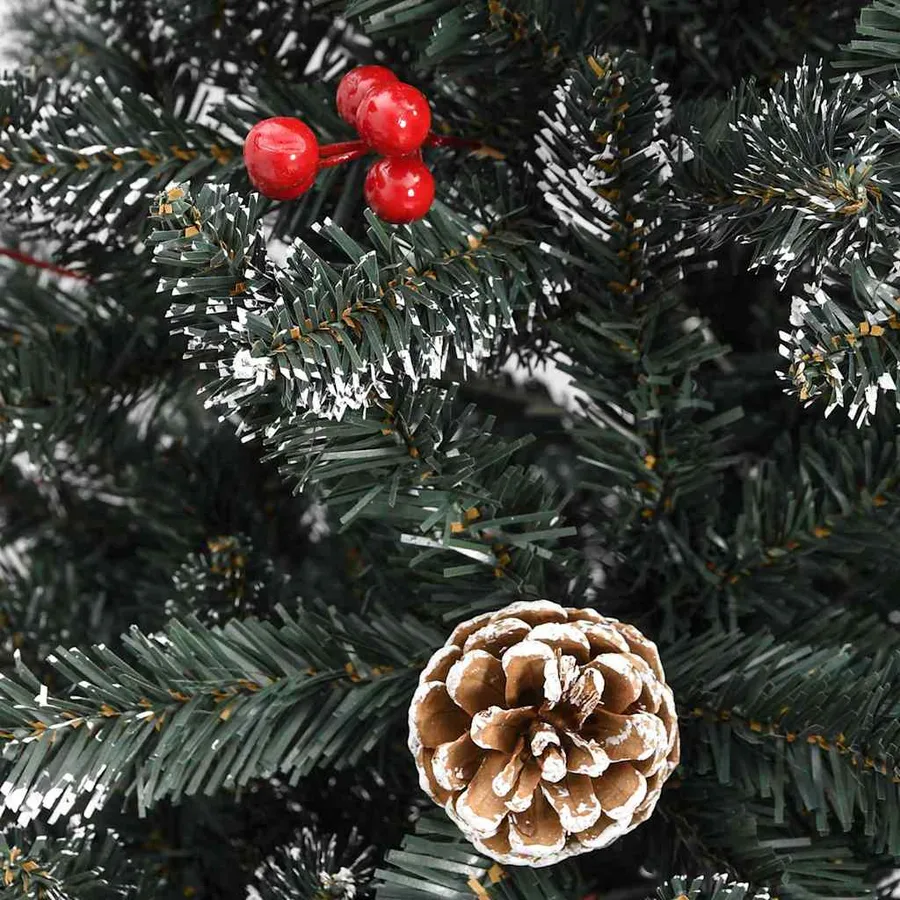 Sapin de Noël artificiel Vert 210 cm PVC, plastique et acier - 8