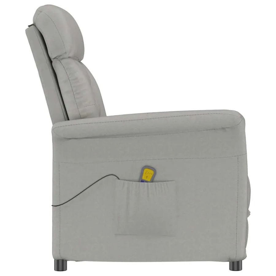 Chaise de massage Gris clair 96,5 x 70,5 x 95 cm Microfibre - 4