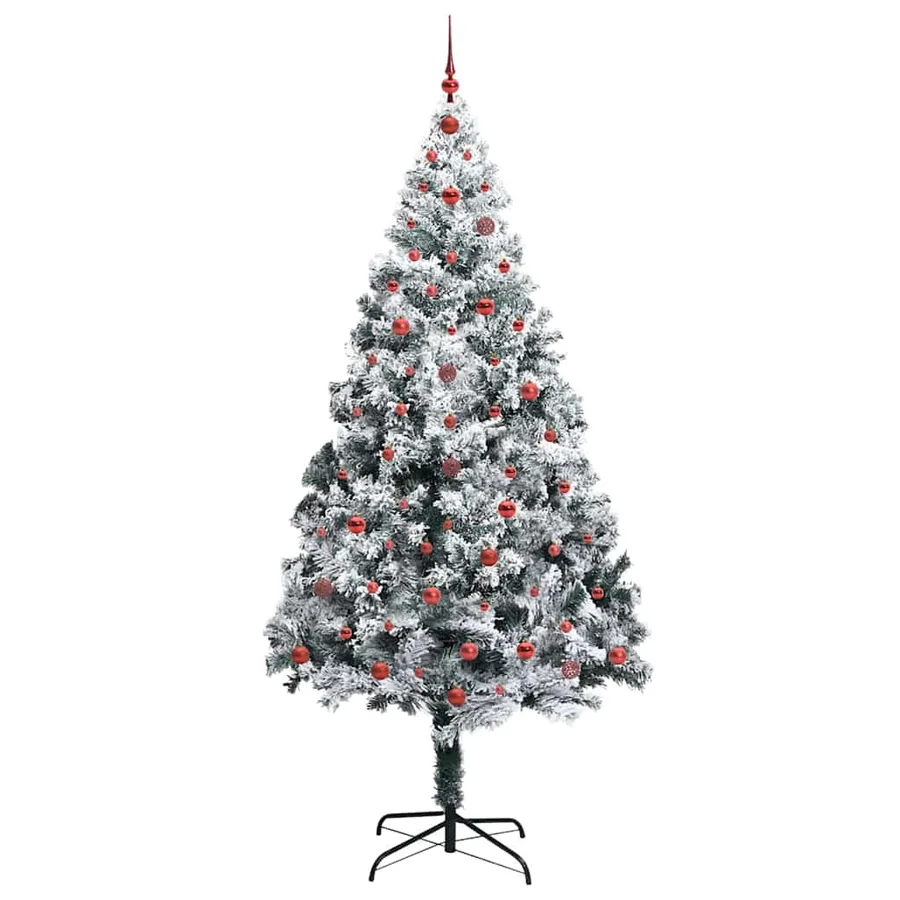 Sapin de Noël artificiel Blanc 240 cm PVC, Acier et Plastique - 4