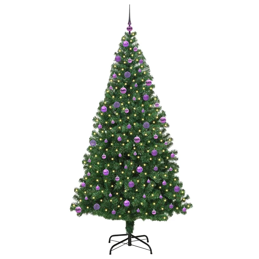 Sapin de Noël artificiel Vert 210 cm PVC, Acier et Plastique - 3