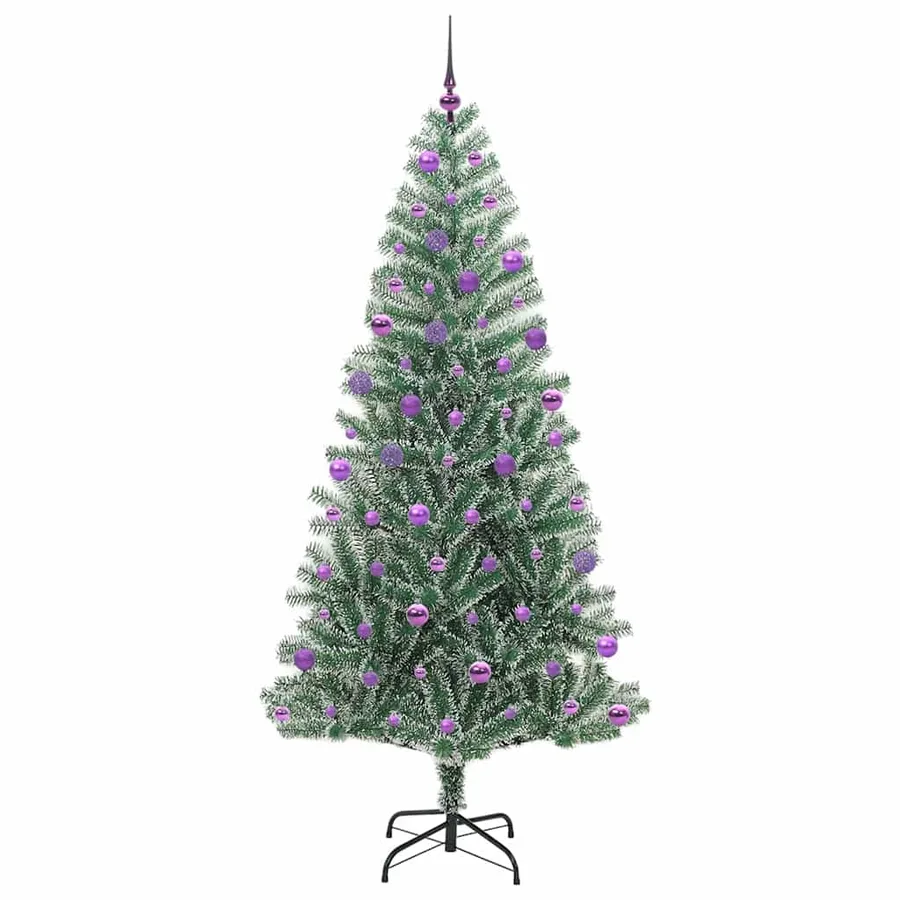 Arbre de Noël artificiel floconné de neige avec lumière LED - 4