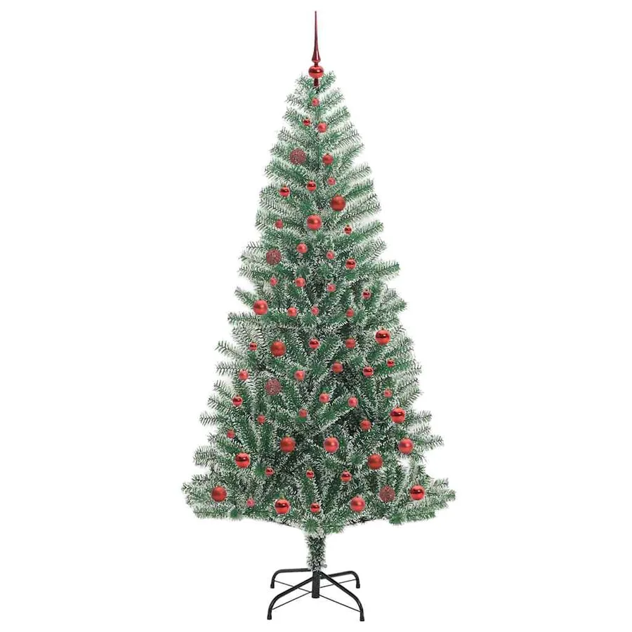 Arbre de Noël artificiel floconné de neige avec lumière LED - 4