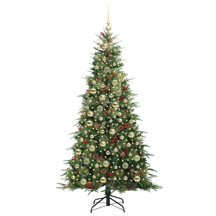 Sapin de Noël Artificiel à Branches Articulées Vert 210 cm - 3