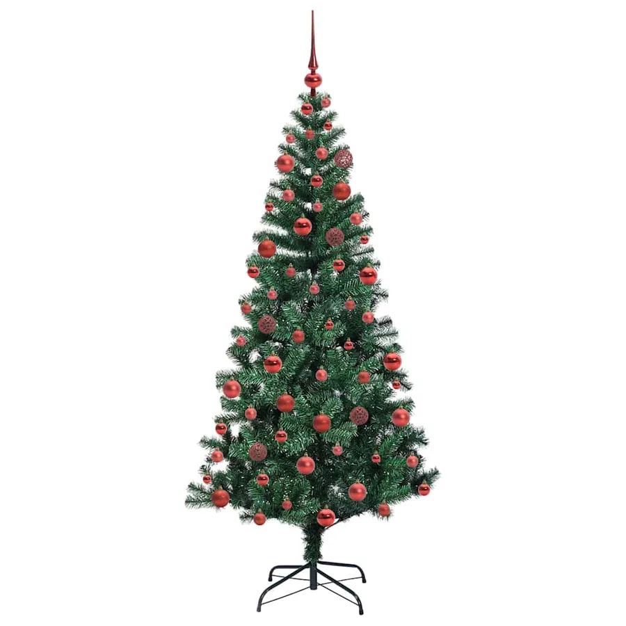 Sapin de Noël artificiel pré-éclairé Vert 180 cm PVC et métal - 4