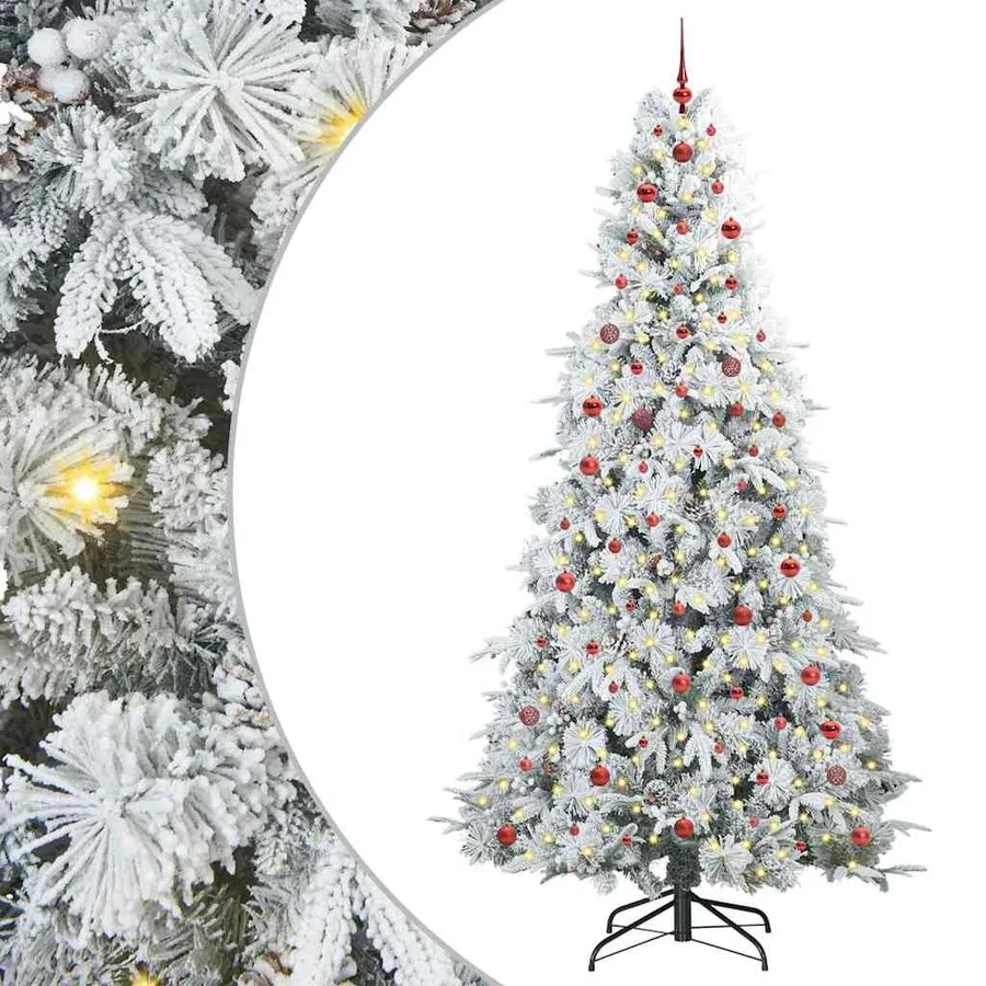 Sapin de Noël Artificiel à Branches Articulées Blanc 240 cm - 2