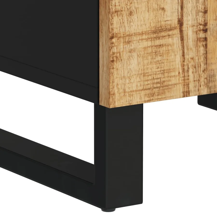 Armoire de salle de bain 38x33x160 cm bois massif de manguier - 9