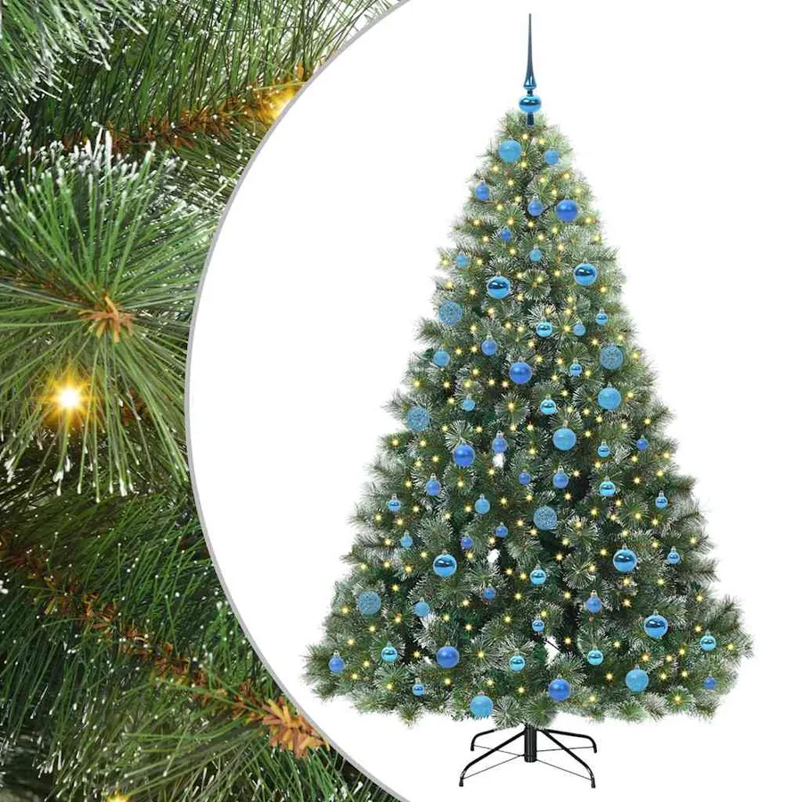 Sapin de Noël artificiel avec 300 LED Vert 180 cm PE et PVC - 2