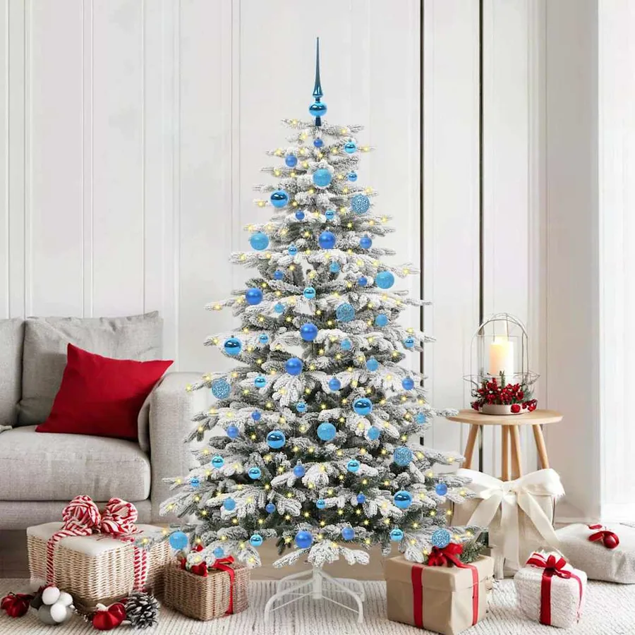 Sapin de Noël Artificiel à Branches Articulées Blanc 180 cm