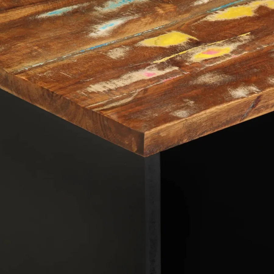 Meuble TV 80x33x46 cm bois de récupération et d'ingénierie - 10