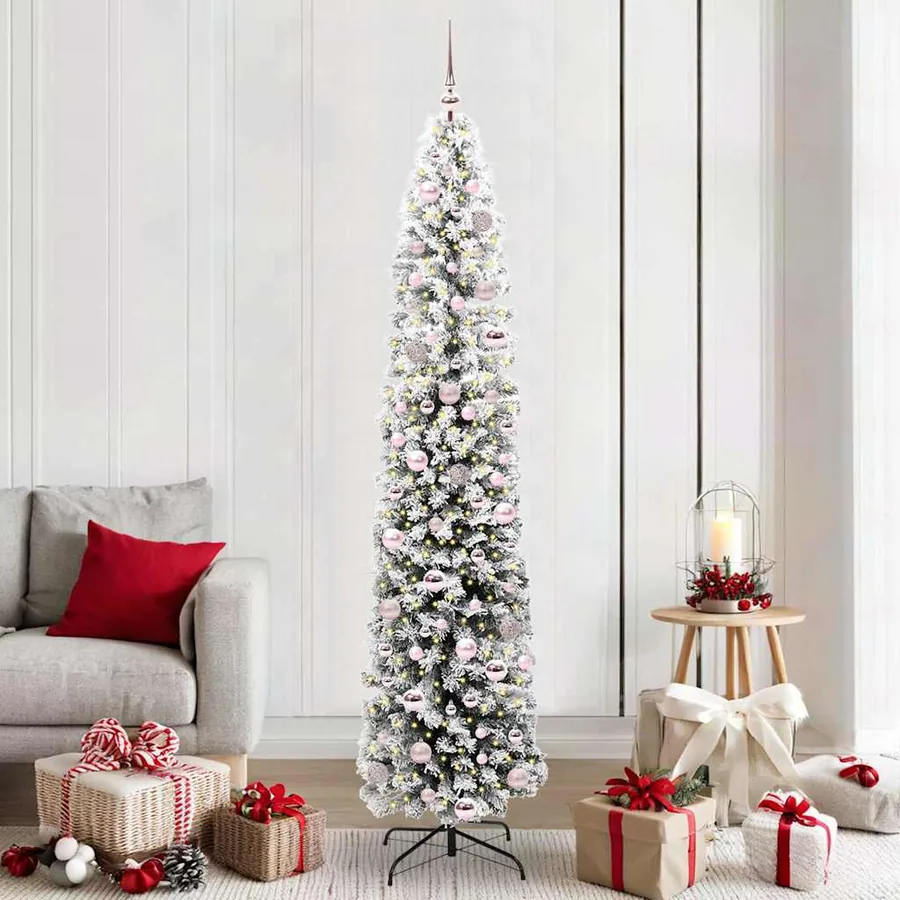 Sapin de Noël artificiel Vert 210 cm PVC et acier et plastique