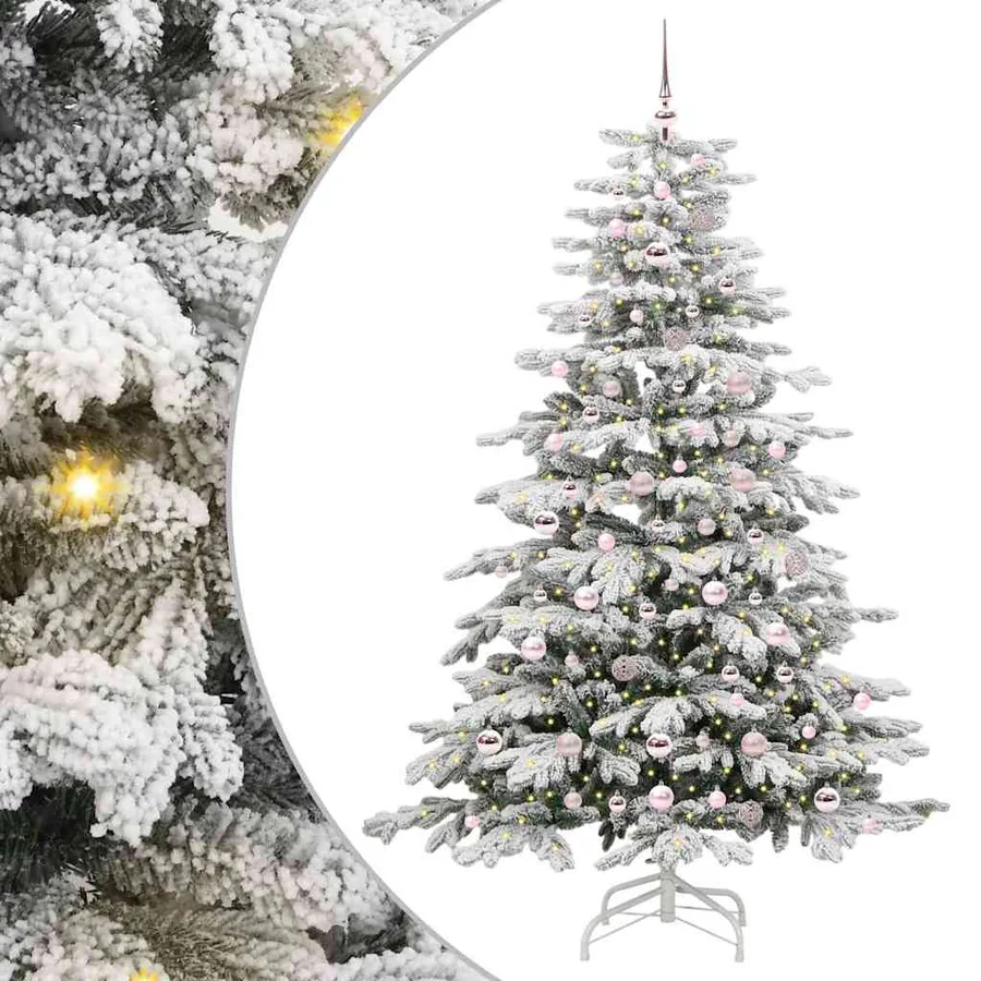Sapin de Noël Artificiel à Branches Articulées Blanc 210 cm - 2