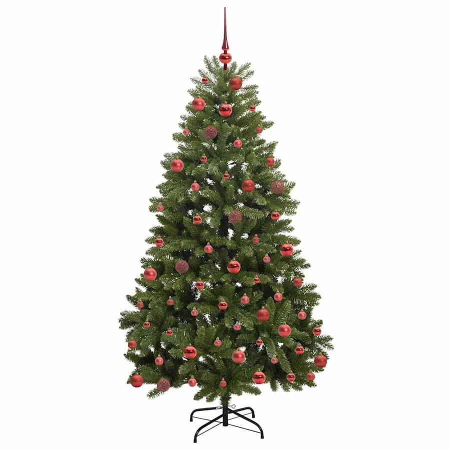 Sapin de Noël artificiel avec 300 LED Vert 180 cm PVC et métal - 4