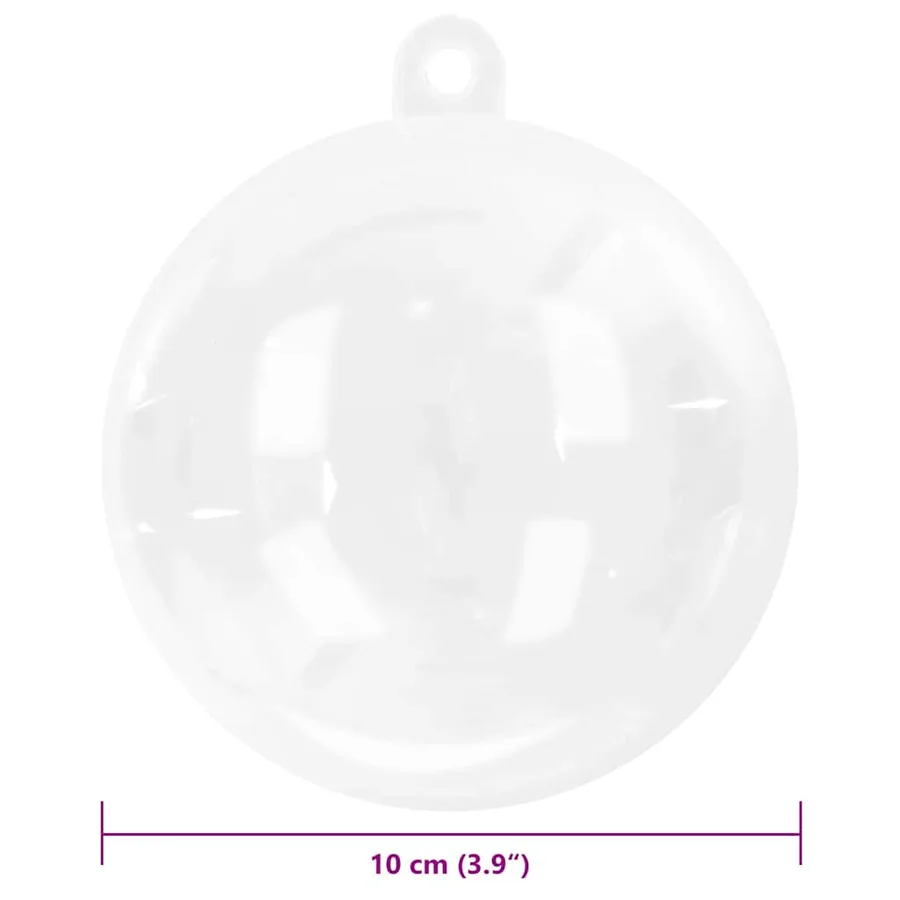 Ensemble de Boules de Noël 25 pcs Transparent Ø 10 cm - 8