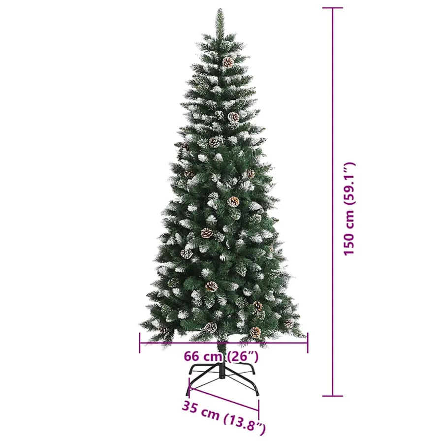 Sapin de Noël artificiel Vert 150 cm PVC, plastique et acier - 16