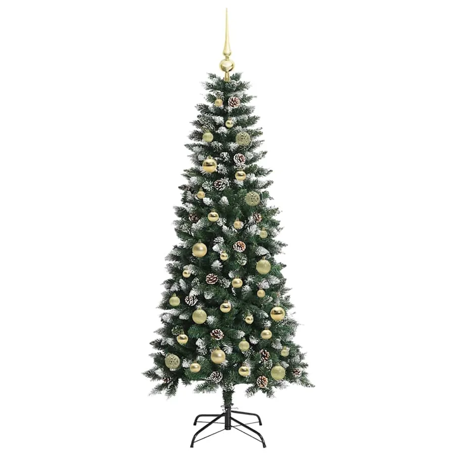 Sapin de Noël artificiel Vert 150 cm PVC, plastique et acier - 4